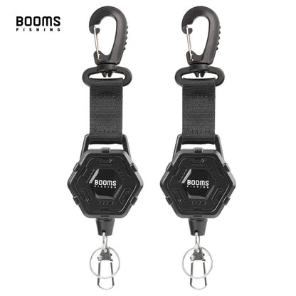 Booms Fishing RG5 Heavy-Duty Retractable Keychain with Carabiner