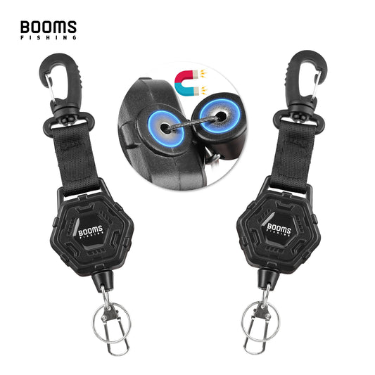 Booms Fishing RG5 Heavy-Duty Retractable Keychain with Carabiner