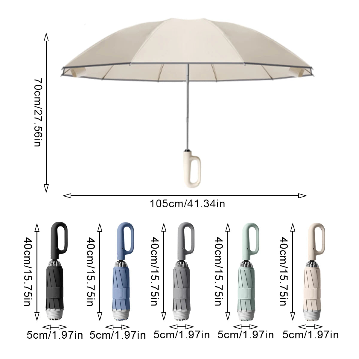 StormGuard Ring Buckle Umbrella