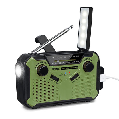 Emergency Radio AM/FM Portable Radio Solor Hand Crank USB AA Batteries Rechargeable Torch Reading Lamp SOS Alarm for Emergencies