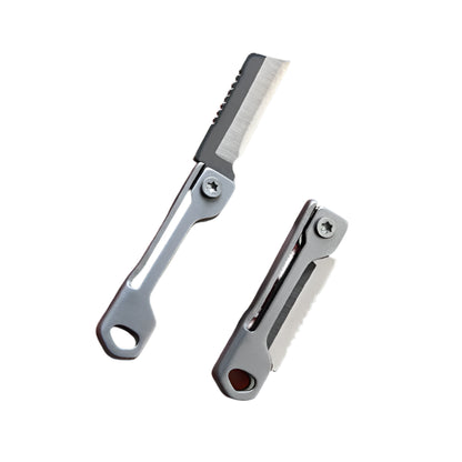 Stainless Steel Folding Mini Knife – Outdoor Camping Keychain