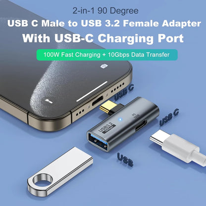 DualCharge Pro 2-in-1 USB-C Adapter