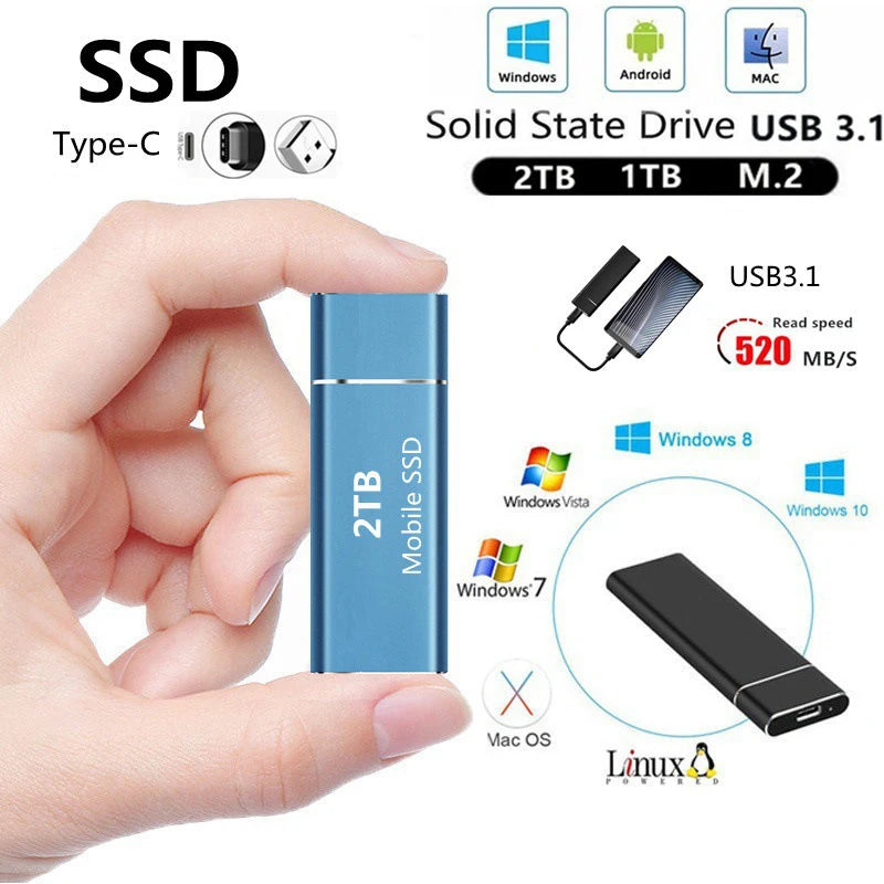 1Pc M.2 SSD Mobile Solid State Drive