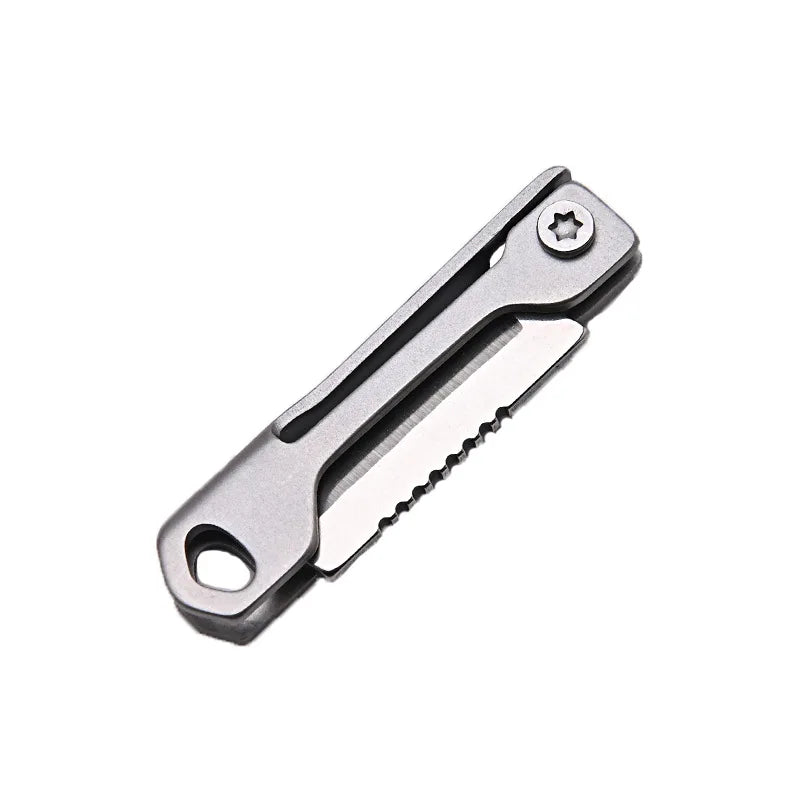 Stainless Steel Folding Mini Knife – Outdoor Camping Keychain