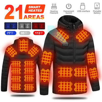 21 Areas USB Heated Jacket